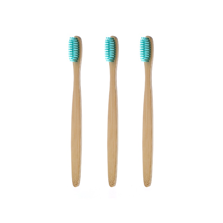 Eco Friendly Flat Handle Adult Soft Bristle Custom Logo Natural Bamboo Toothbrush