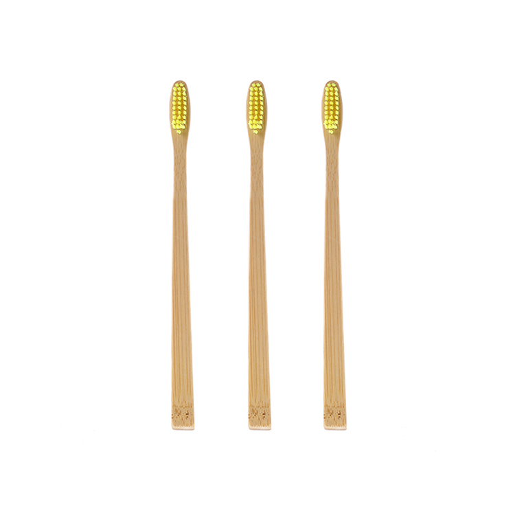 100% Eco-friendly Disposable Soft Bamboo Toothbrush Natural Bristles Wholesale Custom