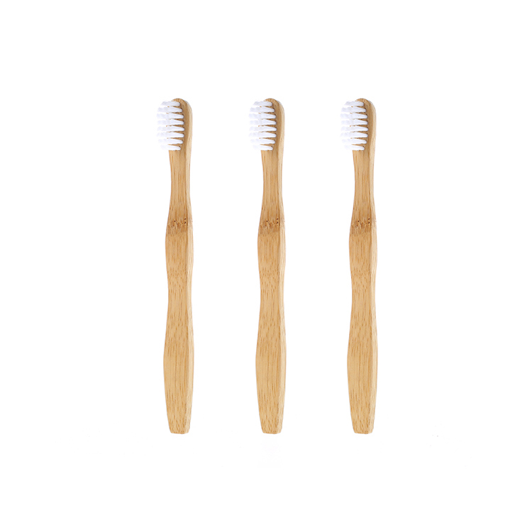 Custom Eco-friendly Natural Bristle White Bamboo Toothbrush Travel
