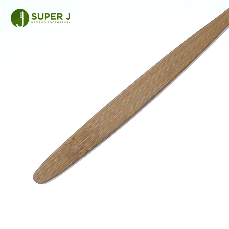 Natural Wooden Custom Long Handle Wholesale Biodegradable Bamboo Toothbrush