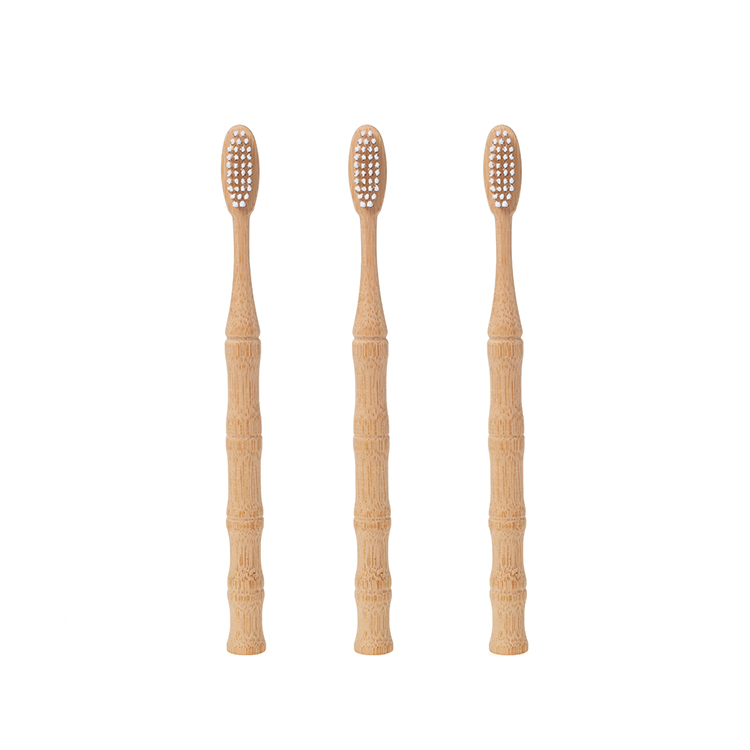 Hot Selling Eco-Friendly Natural Biodegradable Wooden White Bamboo Toothbrush 4 Sets Packed