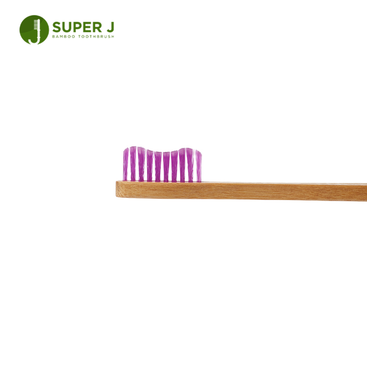 Natural Bamboo Handle Toothbrush Purple Whitening Soft Bristles Premium Biodegradable Bamboo Toothbrush Eco-friendly Oral Care