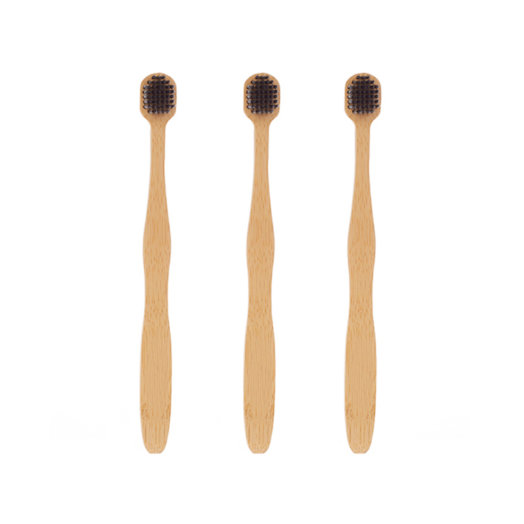 BPA Free Biodegradable OEM Manufacturer Private Label Logo Organic Custom Black Bamboo Toothbrush Charcoal
