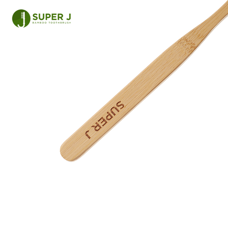 Family Organic 100% Biodegradable Eco-friendly Custom Logo Eco New Premium Bamboo Toothbrush Pack of 4
