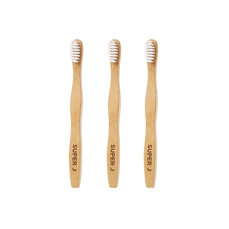 Private Label 100% Natural Biodegradable Eco Wholesale Wooden White Bamboo Toothbrush Hot Sale