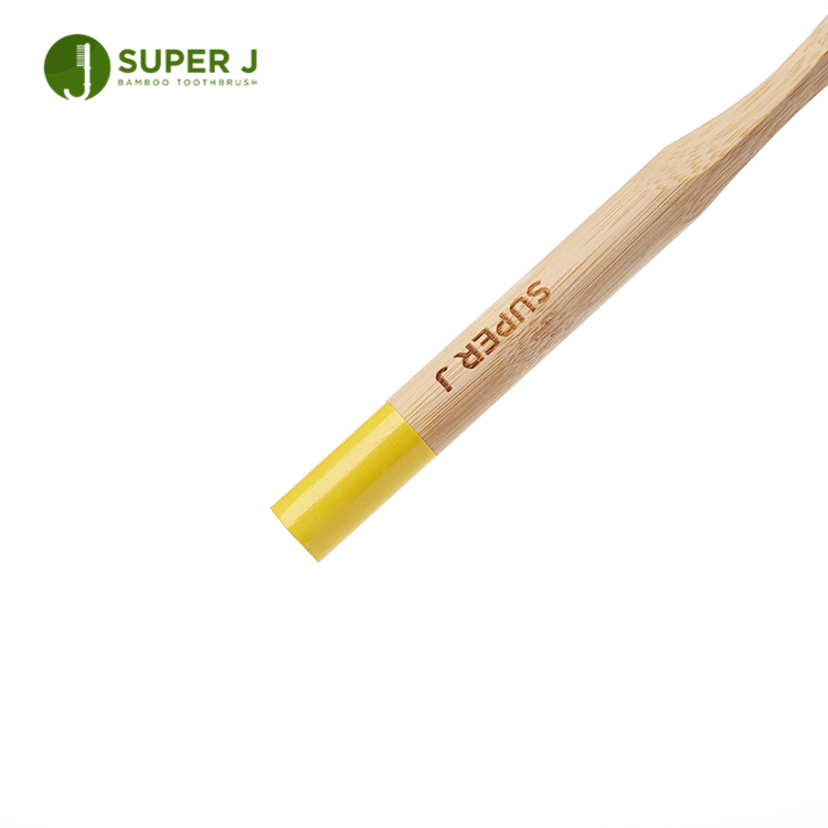 Wholesale Biodegradable Eco-friendly Round Bamboo Toothbrush 4 Pack Set for Hotel And Travel