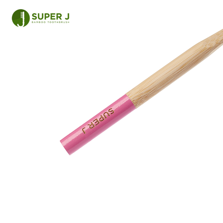 Wholesale Hot Sale Natural Organic Biodegradable Real Eco-Friendly Round Handle Bamboo Toothbrush For Adult