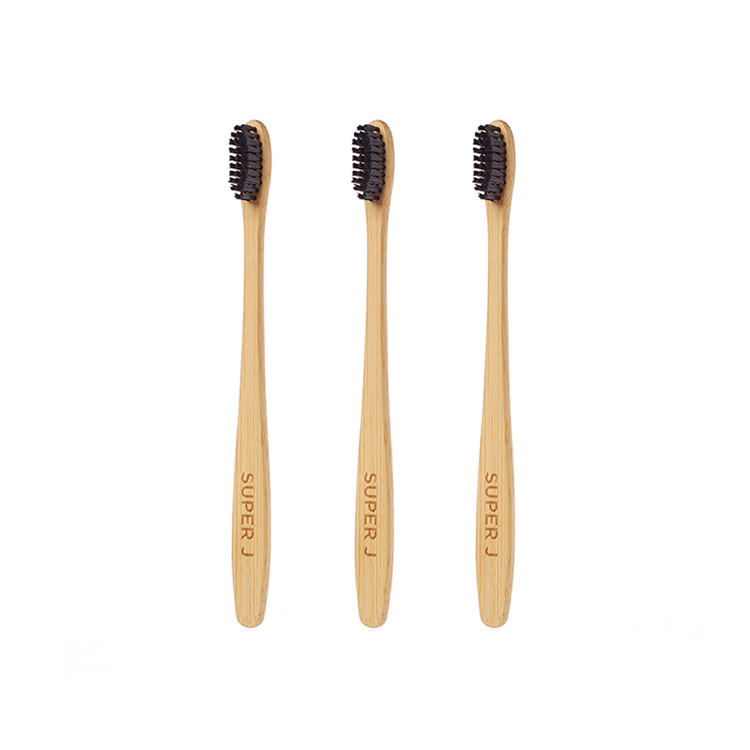 Professional Eco-friendly Biodegradable Organic OEM Modern Black Bamboo Toothbrush Fda Charcoal