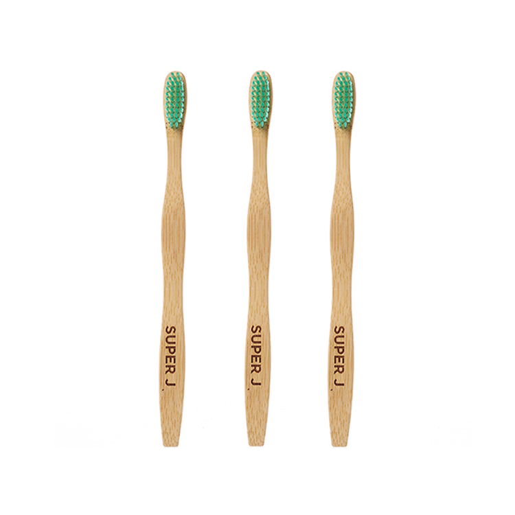 Factory Wholesale Customized Eco-friendly Organic Nylon 4 Green Bamboo Toothbrush Biodegradable Ultra Fine