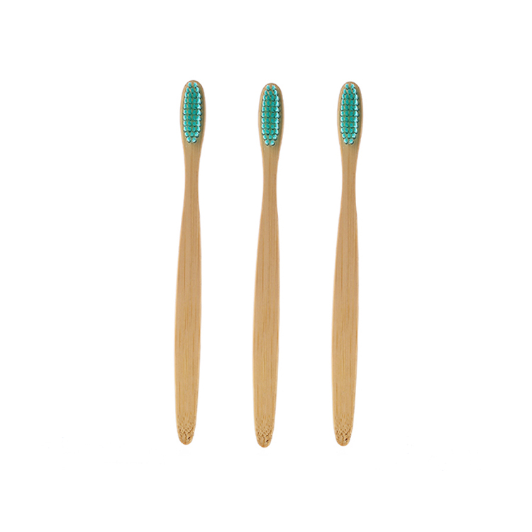 Eco Friendly Flat Handle Adult Soft Bristle Custom Logo Natural Bamboo Toothbrush