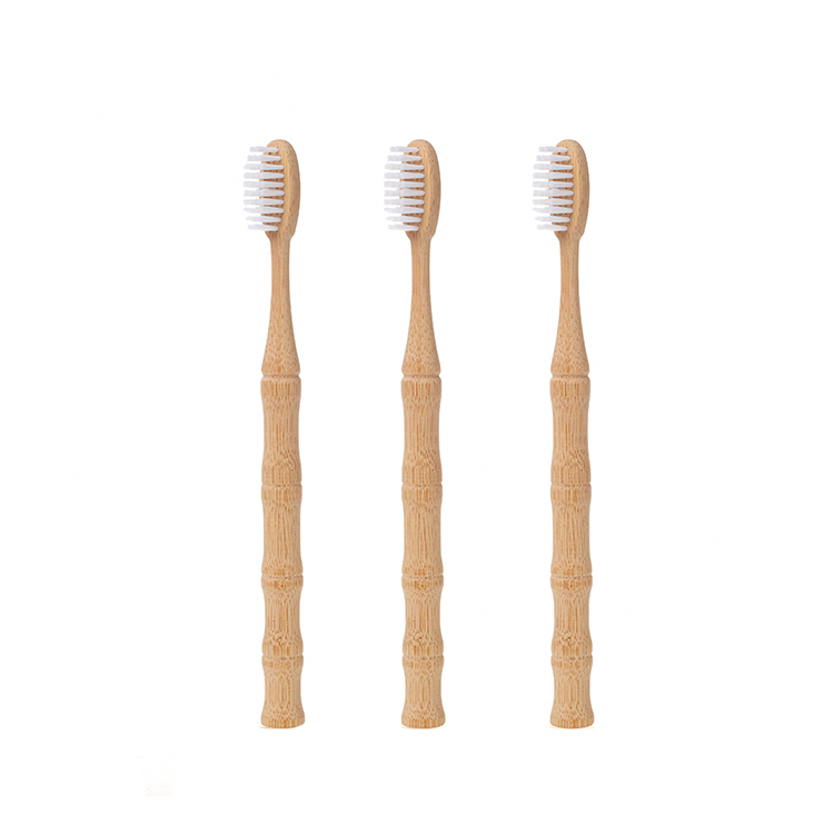 Hot Selling Eco-Friendly Natural Biodegradable Wooden White Bamboo Toothbrush 4 Sets Packed
