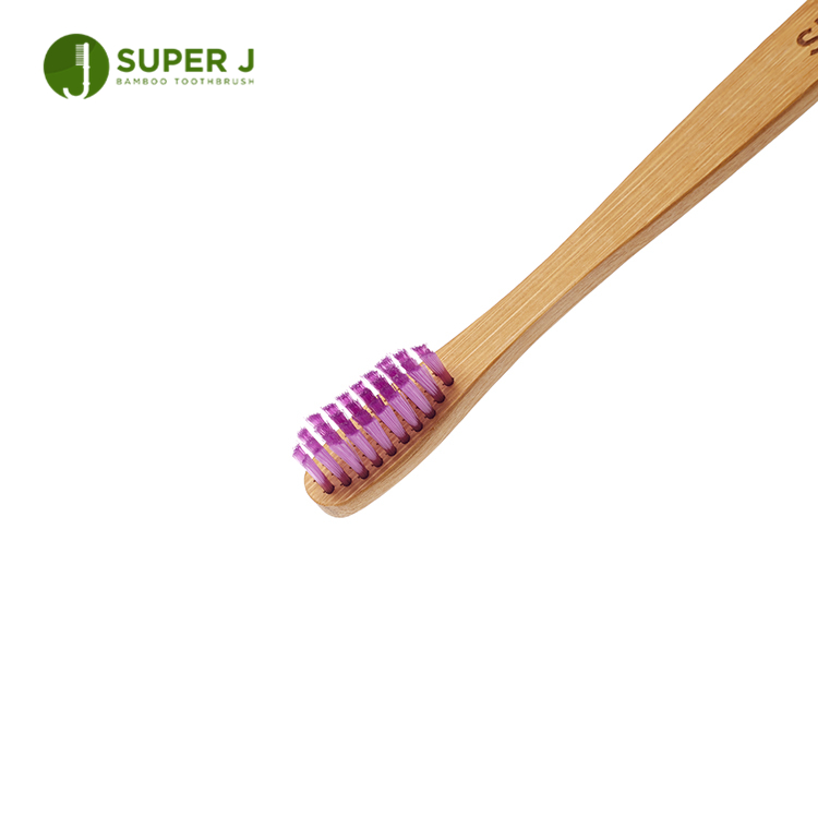 Natural Bamboo Handle Toothbrush Purple Whitening Soft Bristles Premium Biodegradable Bamboo Toothbrush Eco-friendly Oral Care