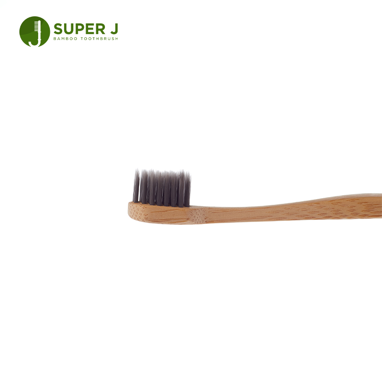 BPA Free Biodegradable OEM Manufacturer Private Label Logo Organic Custom Black Bamboo Toothbrush Charcoal
