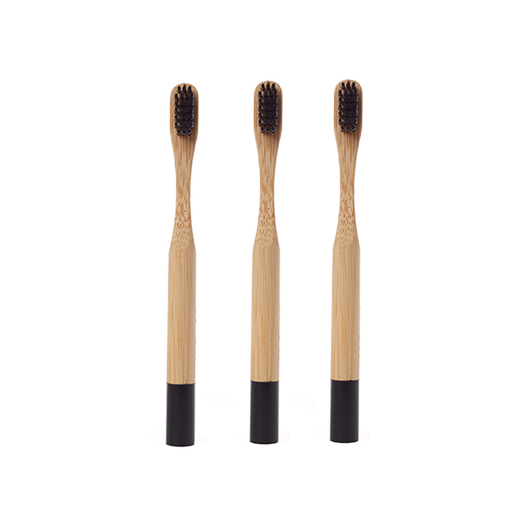 Eco Friendly OEM 4 Pack Organic 100% Biodegradable Charcoal Bamboo Toothbrush Adult And Kids