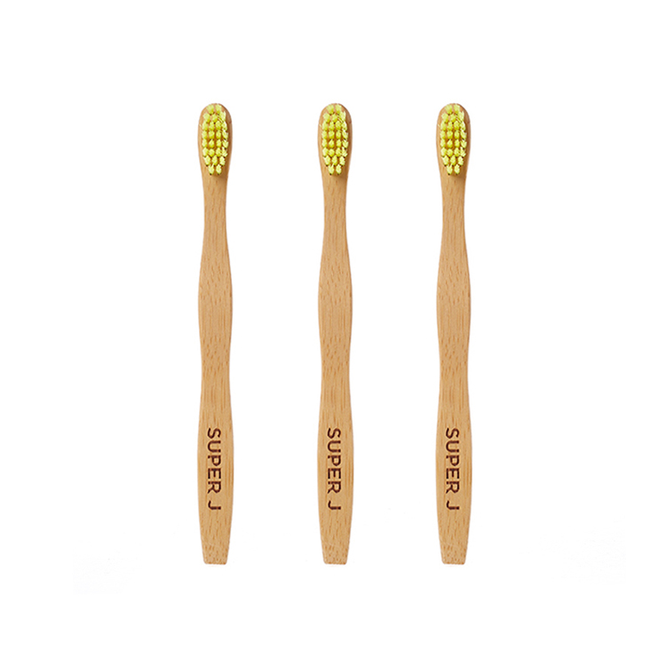 Hot Sale Natural Wave Bristles Bamboo Toothbrush 4 Medium Customized Travel Case