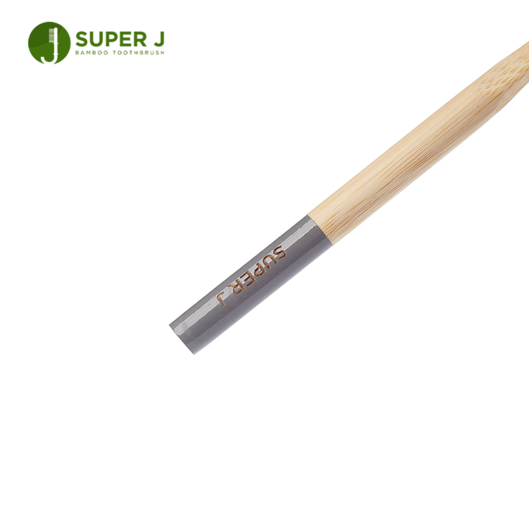 Eco-friendly Natural Private Label Bristle Gray Organic Bamboo Toothbrush Biodegradable