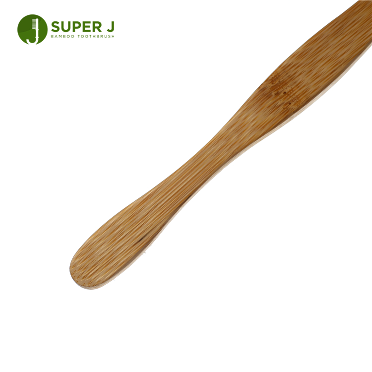 Biodegradable Medium Bristles Charcoal Custom Design Bamboo Toothbrush Black