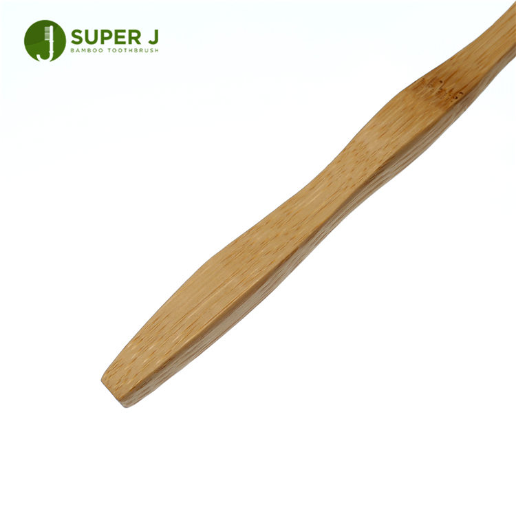 Custom Eco-friendly Natural Bristle White Bamboo Toothbrush Travel