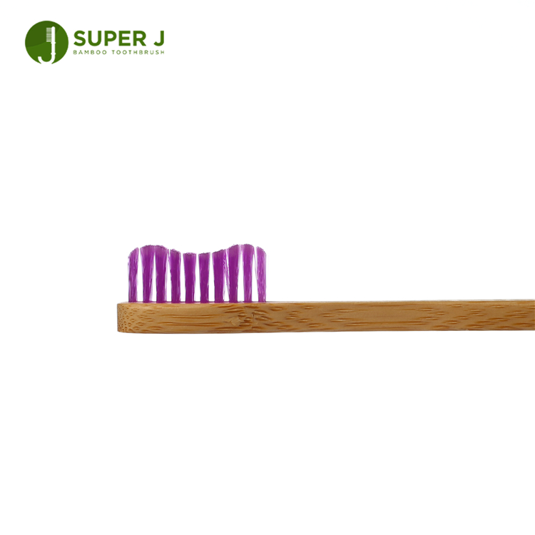 Biodegradable Logo Toothbrush Private Laser Logo Personalized Bamboo Toothbrush with Medium Bristle