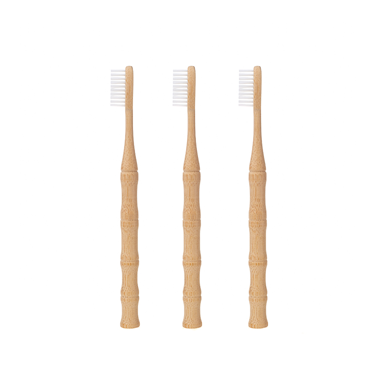 Hot Selling Eco-Friendly Natural Biodegradable Wooden White Bamboo Toothbrush 4 Sets Packed