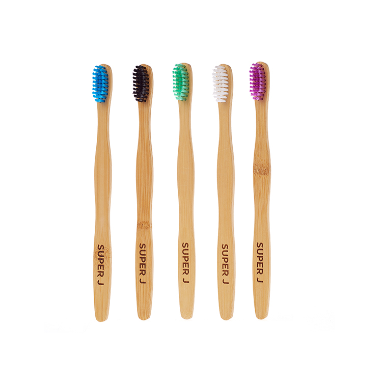 Biodegradable Toothbrush Private Label Custom Logo Personalized Charcoal Bamboo Toothbrush Medium Bristle