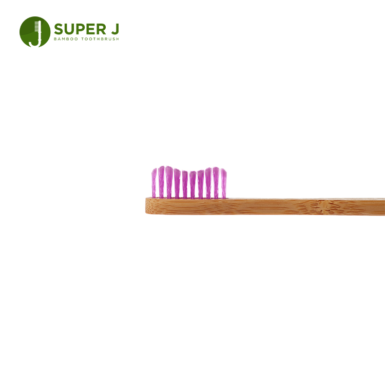 Natural Biodegradable Bristles Organic Flat Bamboo Toothbrush Private Label
