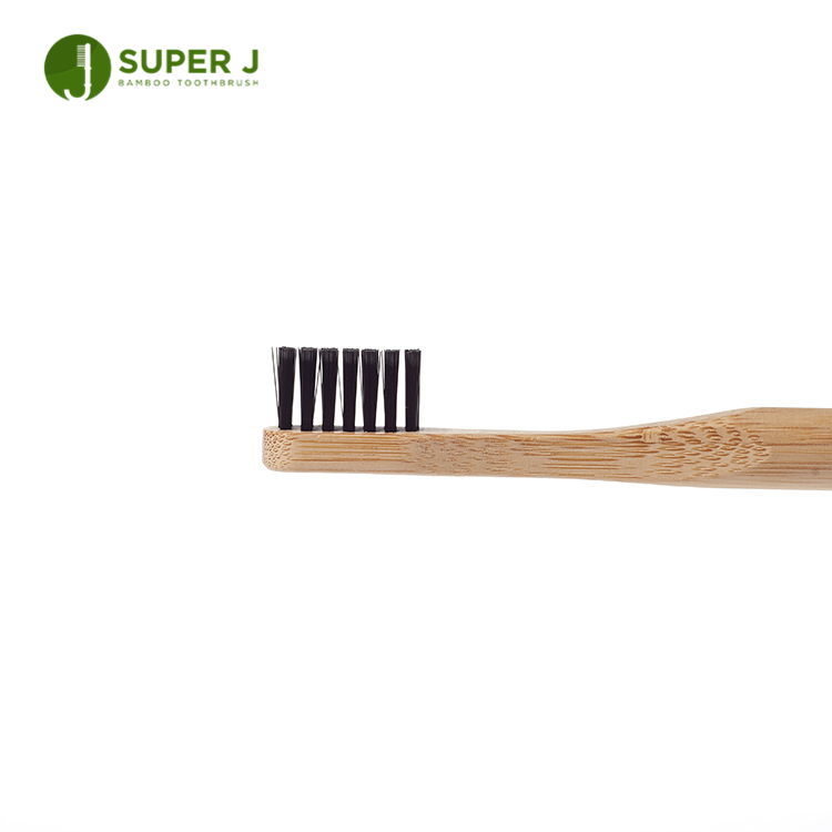Eco Friendly OEM 4 Pack Organic 100% Biodegradable Charcoal Bamboo Toothbrush Adult And Kids