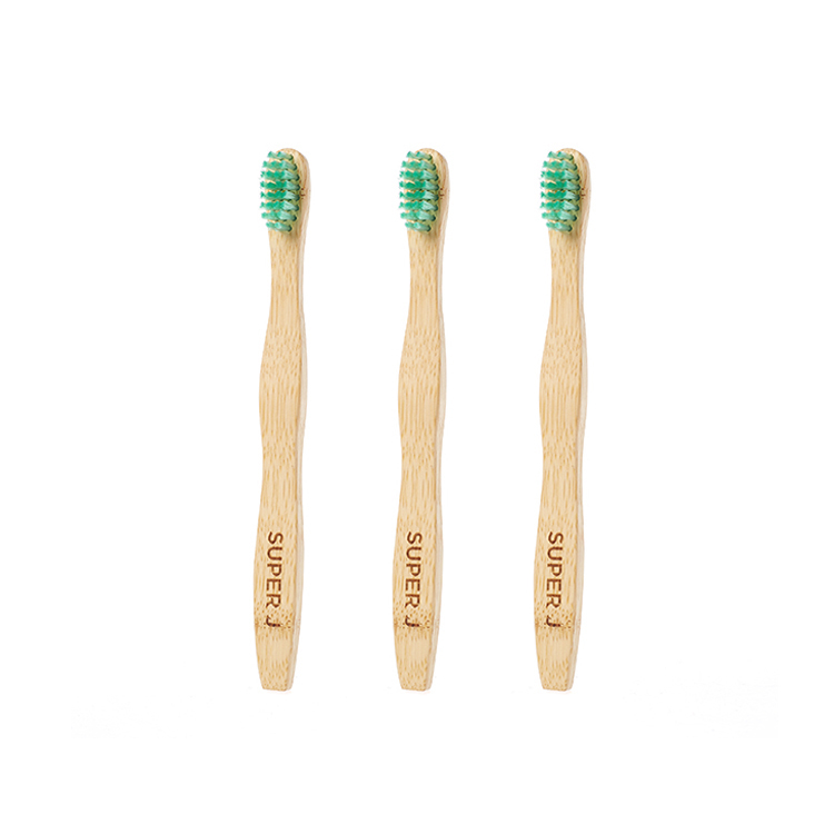 Wholesale Custom Brand Eco-friendly Biodegradable Different Color Adult Thick Crank Bamboo Toothbrush