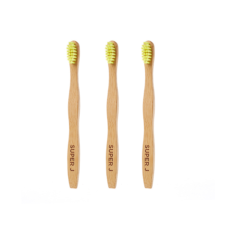 Hot Sale Natural Wave Bristles Bamboo Toothbrush 4 Medium Customized Travel Case