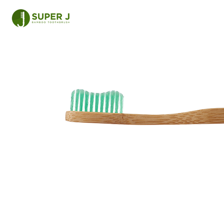 Factory Wholesale Customized Eco-friendly Organic Nylon 4 Green Bamboo Toothbrush Biodegradable Ultra Fine