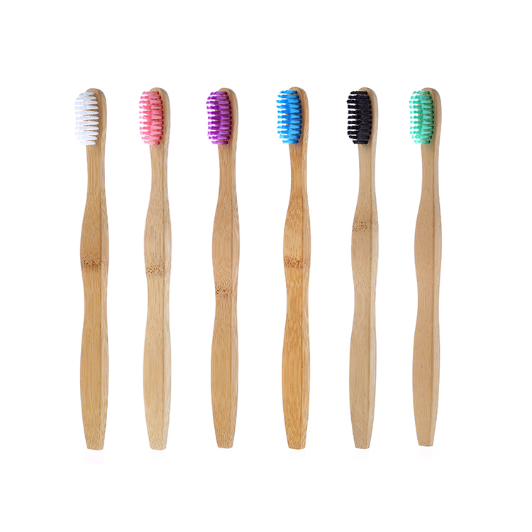 Natural Bamboo Toothbrush with Bamboo Wooden Case 100% Biodegradable Toothbrush Adults BPA Free