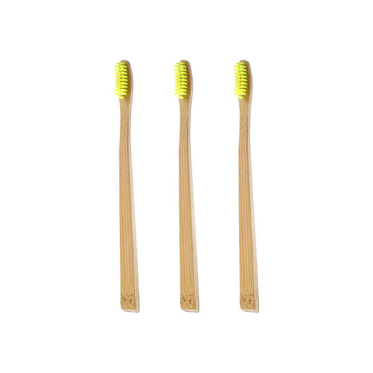 100% Eco-friendly Disposable Soft Bamboo Toothbrush Natural Bristles Wholesale Custom
