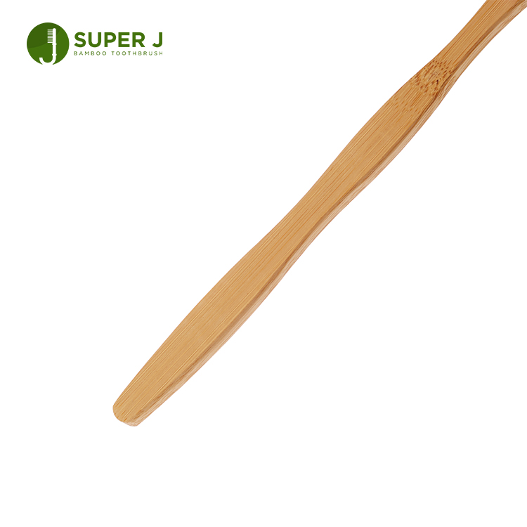 Natural Biodegradable Bristles Organic Flat Bamboo Toothbrush Private Label