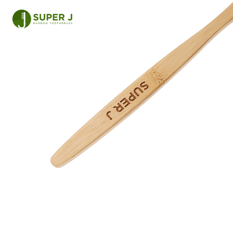 Eco-friendly Natural Soft Pink Bristle Handmade 100% Biodegradable Bamboo Toothbrush without Pesticides