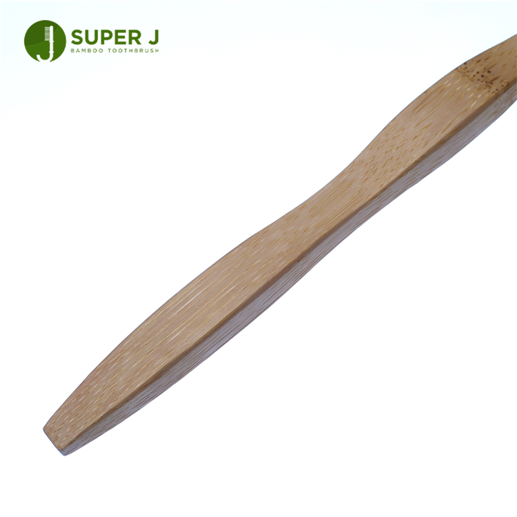 Biodegradable Medium Bristles Charcoal Custom Design Bamboo Toothbrush Black