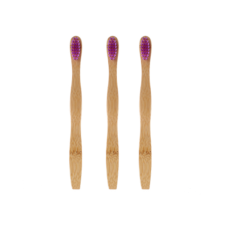 Low Moq Wholesale 100% Natural Biodegradable Wooden Custom Soft Baby Bamboo Toothbrush