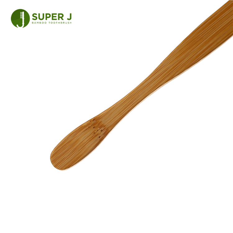Biodegradable Logo Toothbrush Private Laser Logo Personalized Bamboo Toothbrush with Medium Bristle