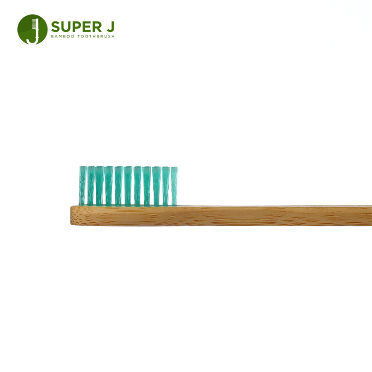 Eco Friendly Flat Handle Adult Soft Bristle Custom Logo Natural Bamboo Toothbrush