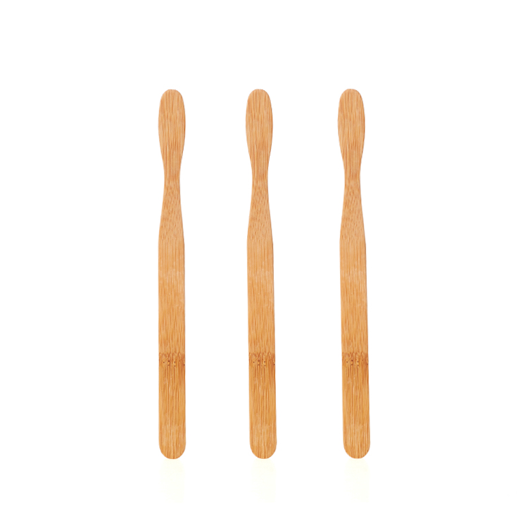 Oem Flat White Bamboo Toothbrush Eco Friendly Custom Logo Natural Nylon Dupont Bristles Toothbrush