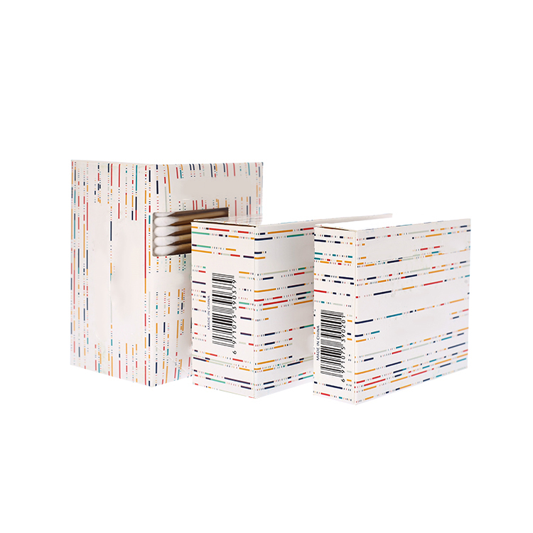 Organic Wooden Cotton Swabs Eco Friendly Medical Clean Cotton Swab Container Paper Box