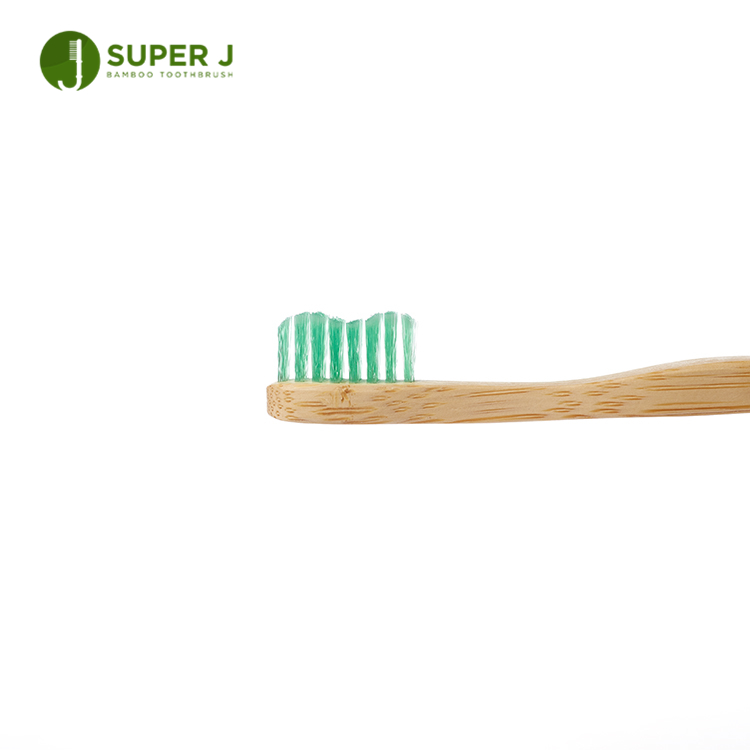 Wholesale Custom Brand Eco-friendly Biodegradable Different Color Adult Thick Crank Bamboo Toothbrush