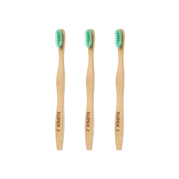 Factory Wholesale Customized Eco-friendly Organic Nylon 4 Green Bamboo Toothbrush Biodegradable Ultra Fine