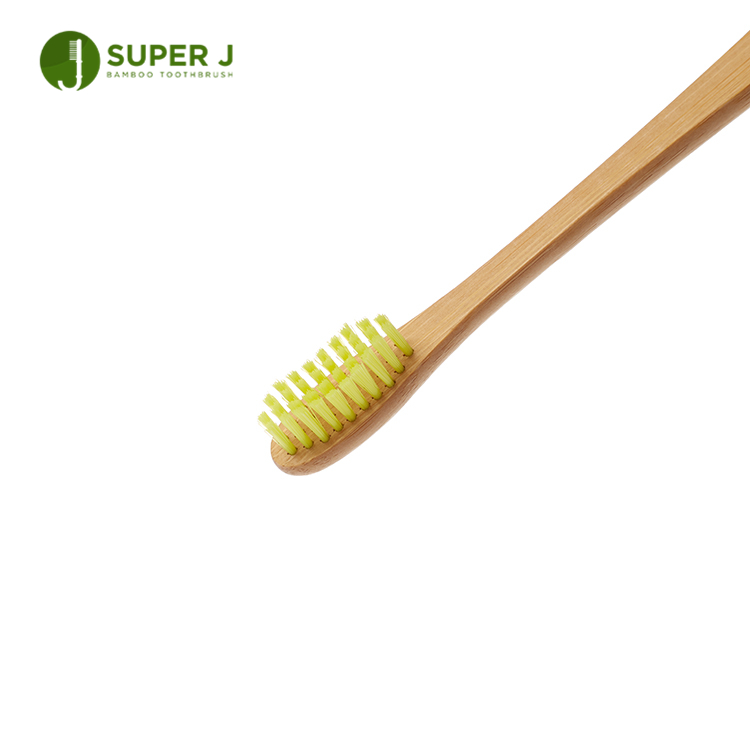 Bamboo Toothbrush Quality And Environmental Yellow Soft Bristle Toothbrush Adult Child Custom Logo
