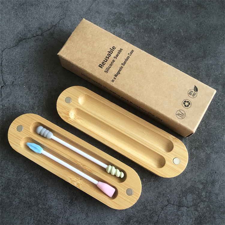 Lipstick Bamboo Sticks Cosmetic Swab Ear Cleaning Buds 