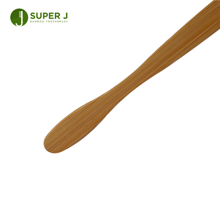 Eco Friendly Flat Handle Adult Soft Bristle Custom Logo Natural Bamboo Toothbrush