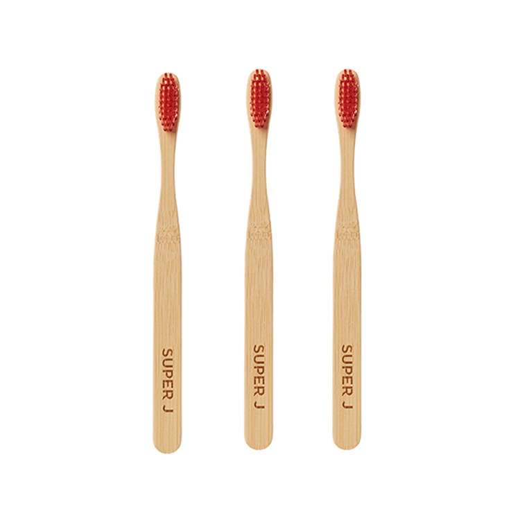Family Organic 100% Biodegradable Eco-friendly Custom Logo Eco New Premium Bamboo Toothbrush Pack of 4