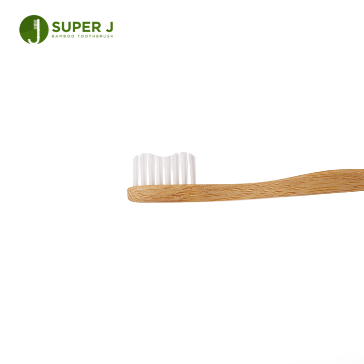 Private Label 100% Natural Biodegradable Eco Wholesale Wooden White Bamboo Toothbrush Hot Sale