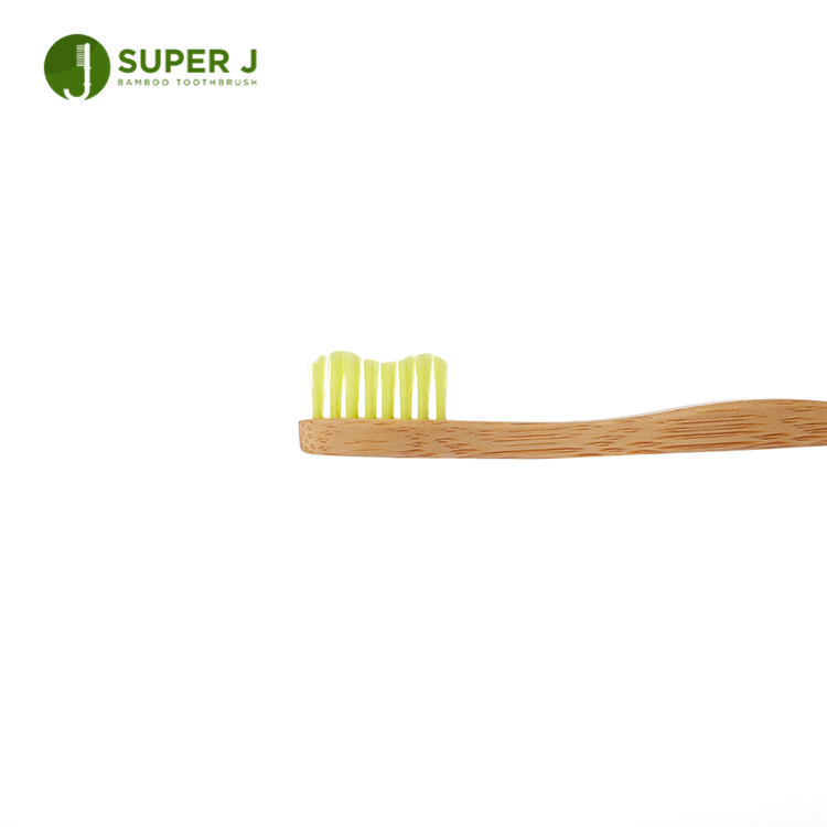 Hot Sale Natural Wave Bristles Bamboo Toothbrush 4 Medium Customized Travel Case