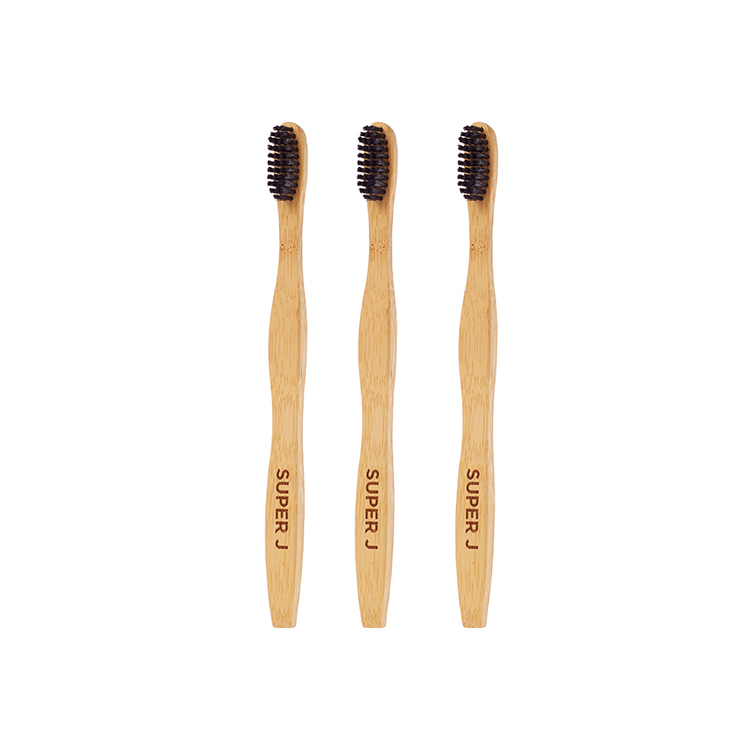 Wholesale Private Label Adults Oral Clean Charcoal Bamboo Toothbrush Child