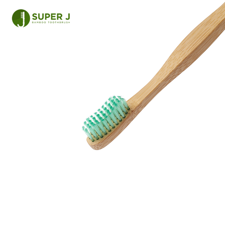 Factory Wholesale Customized Eco-friendly Organic Nylon 4 Green Bamboo Toothbrush Biodegradable Ultra Fine